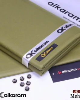 Men’s Mehndi Green Suit – Unstitched Cotton Summer Fabric