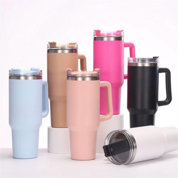 40oz Stainless Steel Thermos Mug with Handle
