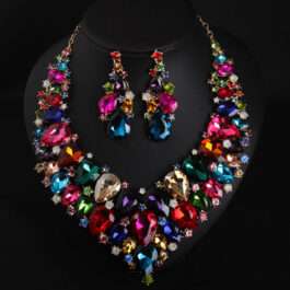 Colorful Crystal Jewelry Set for Women in Pakistan