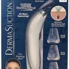 Derma Suction Facial Cleanser – Cordless Blackhead Remover with 4 Heads