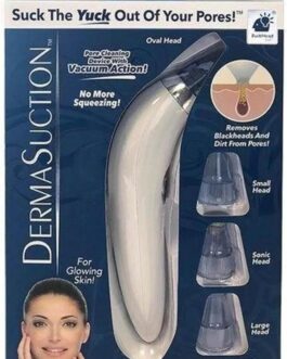Derma Suction Facial Cleanser – Cordless Blackhead Remover with 4 Heads