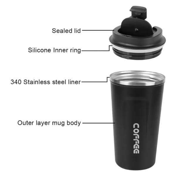 Double Vacuum Travel Coffee | Leak-proof Insulated Mug - Image 3