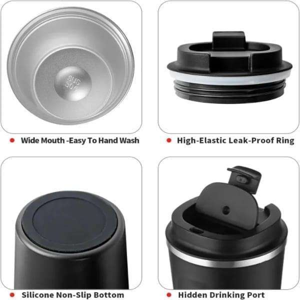 Double Vacuum Travel Coffee | Leak-proof Insulated Mug - Image 6