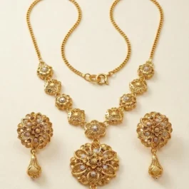 Fancy Gold Plated Pendant Set