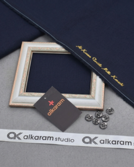 Men’s Hard Cotton Blue Suit – Unstitched Summer Fabric