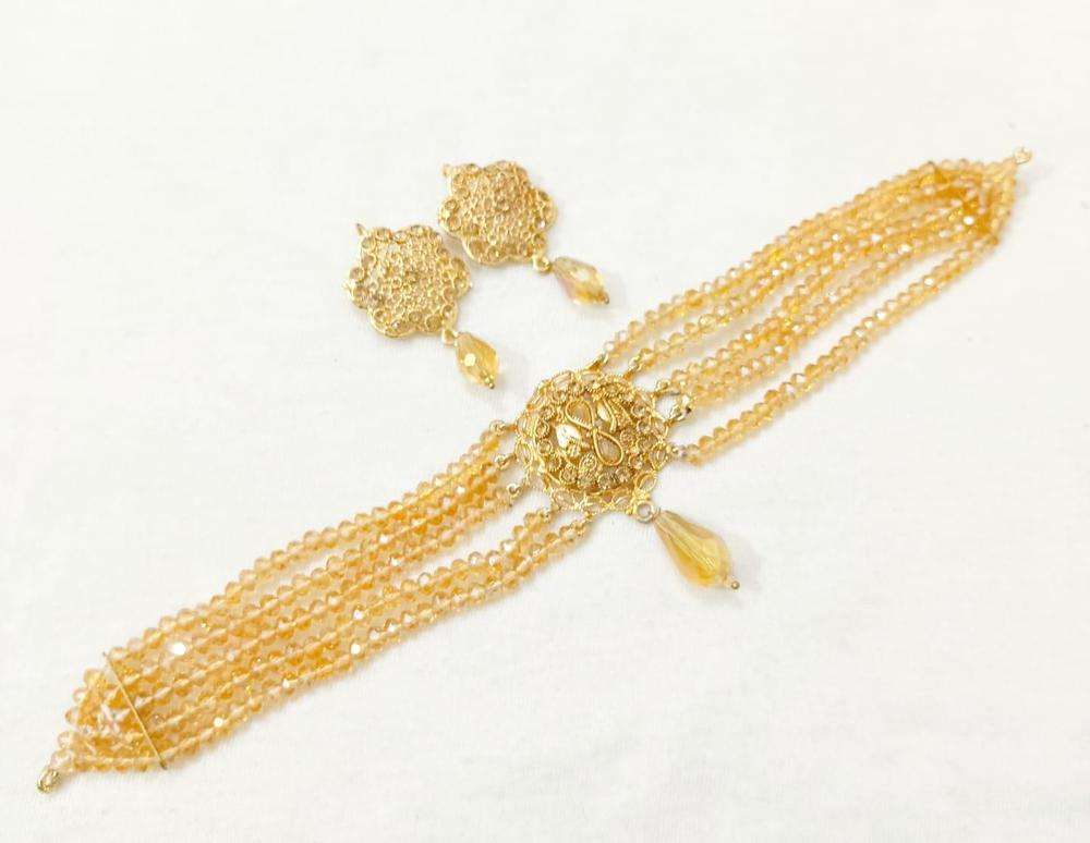 Gold Plated Choker Set for Bridal Wear | Wedding Jewelry