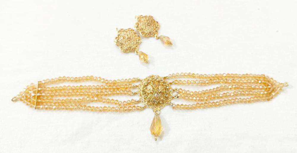 Gold Plated Choker Set for Bridal Wear | Wedding Jewelry - Image 2