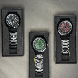 Stainless Steel Spinning Watch Multicolor Boxed