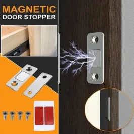 Magnetic Door Stopper Silver 42mm Easy Install