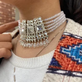 Stunning Multi-Strand Choker Set with Crystal Accents | Jewelry