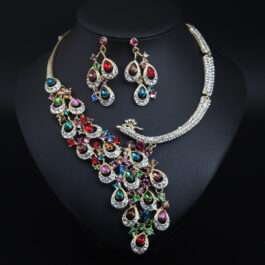 Peacock Crystal Jewelry Set for Women in Pakistan