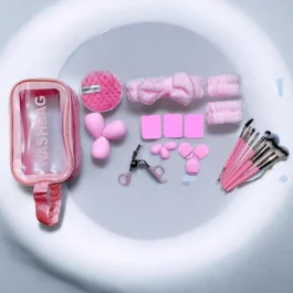 Pink Makeup Kit with Brushes Set