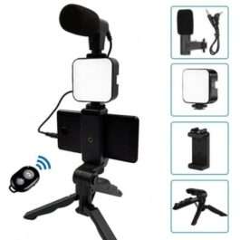 Portable Vlogging Kit Black – Lightweight Studio for Mobile