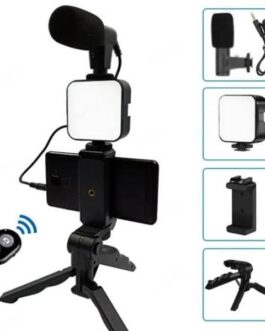 Portable Vlogging Kit Black – Lightweight Studio for Mobile