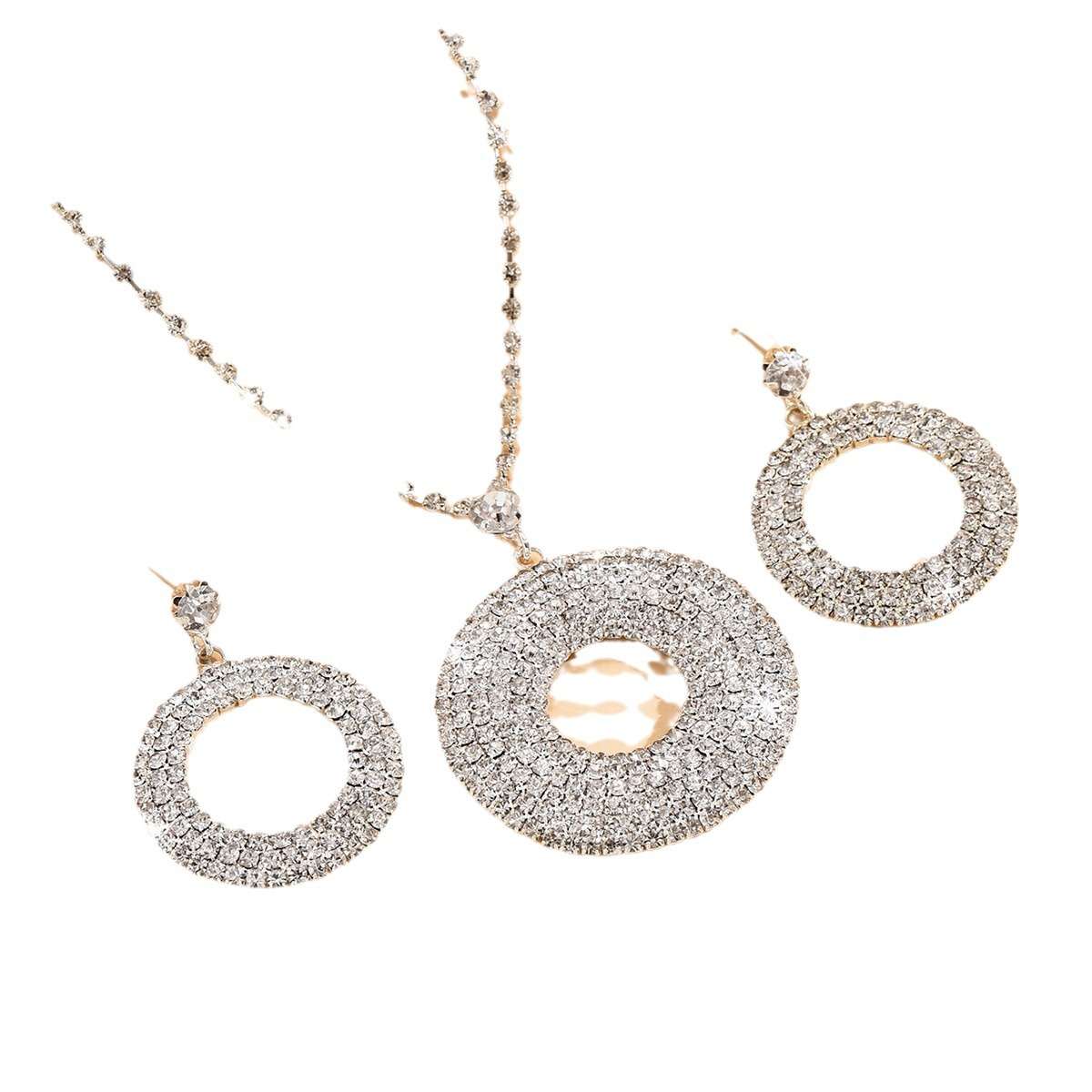 Silver Pendant Earrings Set with Diamonds in Pakistan - Image 3