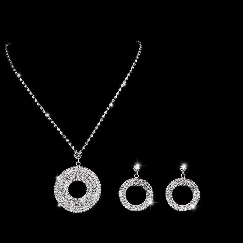 Silver Pendant Earrings Set with Diamonds in Pakistan - Image 2