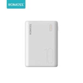 White 10000mAh Power Bank – Fast Charging Portable Battery