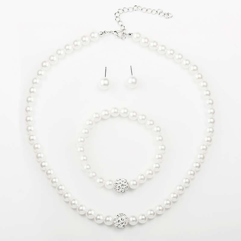 White Pearl Jewelry Set for Women in Pakistan - Image 8