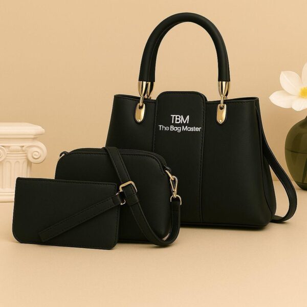 3-Piece Rexine Handbag Set - Premium Women's Collection