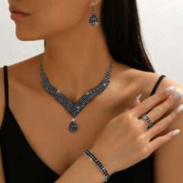 Modern Teardrop Jewelry Set for Women 4 Pcs