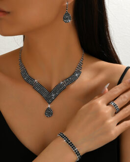 Modern Teardrop Jewelry Set for Women 4 Pcs