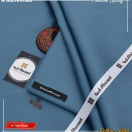 Cotton Satin Suit – Men’s Unstitched Gul Ahmed 8-Tale Blue