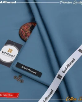 Cotton Satin Suit – Men’s Unstitched Gul Ahmed 8-Tale Blue