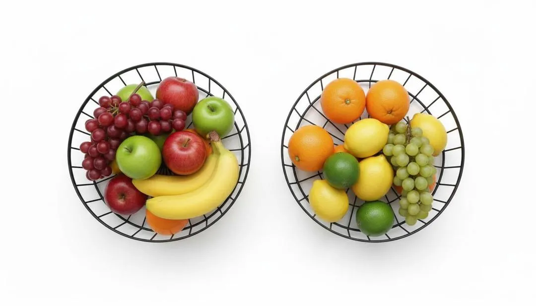 2-Tier Steel Fruit Organizer | Round Kitchen Storage Basket - Image 3