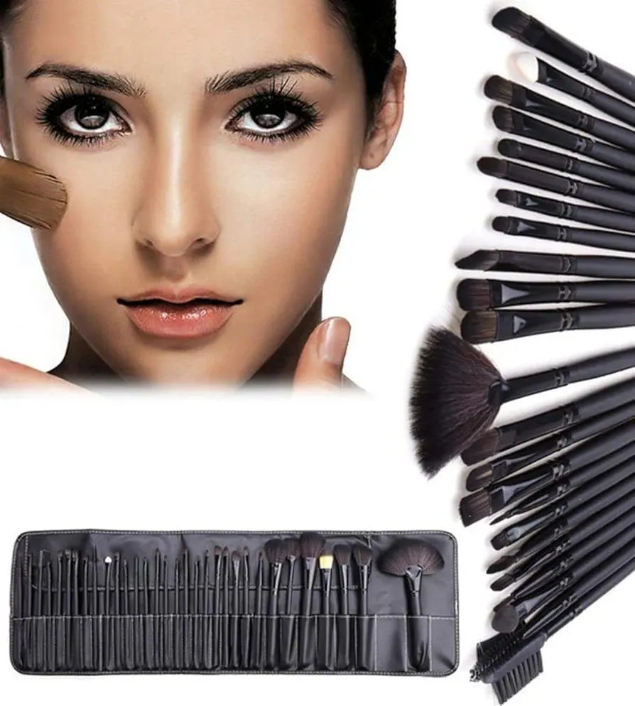 32-Piece Blending Brush Set with Travel Case – Professional Makeup Brush Kit - Image 2