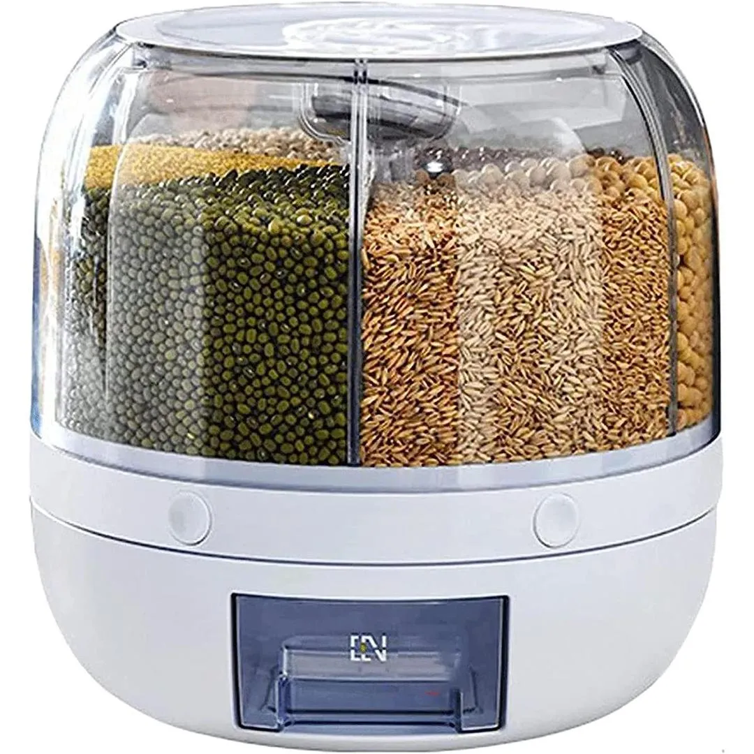 360° Rotating Rice Dispenser | Large Grain Storage for Kitchen - Image 5