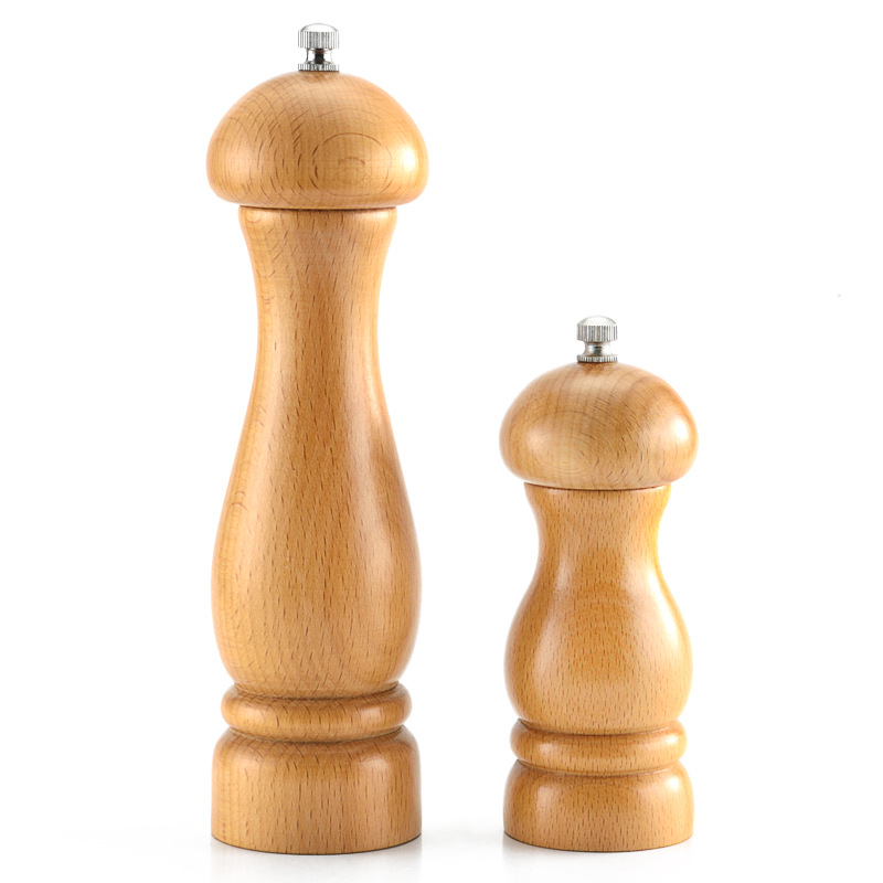 Wooden Pepper Mill Manual Grinder Black Pepper Sea Salt - Image 6