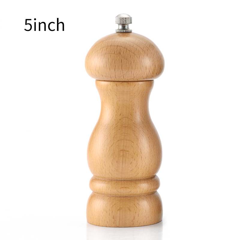 Wooden Pepper Mill Manual Grinder Black Pepper Sea Salt - Image 7