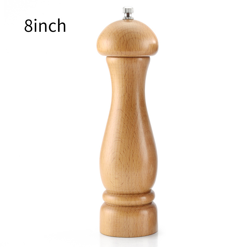 Wooden Pepper Mill Manual Grinder Black Pepper Sea Salt - Image 9