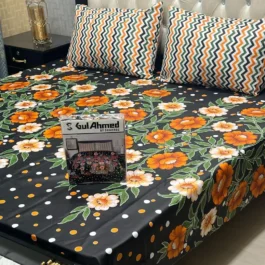 Black Salonica Cotton Cover – Printed Double Bedding