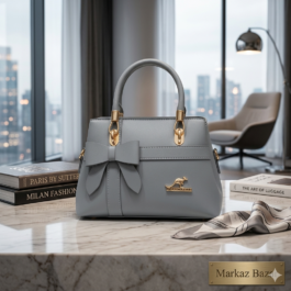 Blue Leather Handbag Girls – Stylish Top Handle Women’s Bag