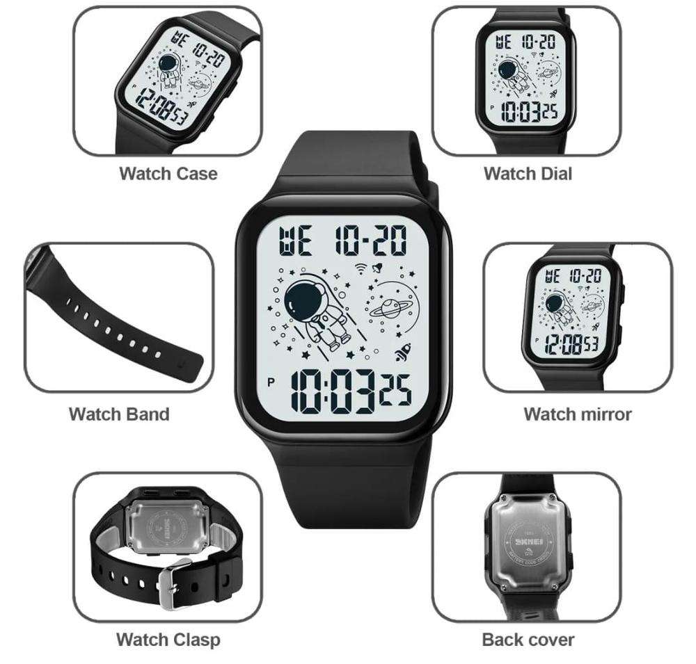 Blue Sports LED Smart Watch with Water Resistance and Calendar - Image 3