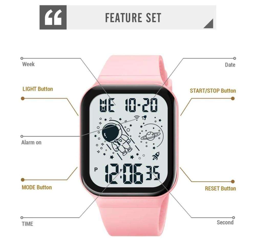 Blue Sports LED Smart Watch with Water Resistance and Calendar - Image 4