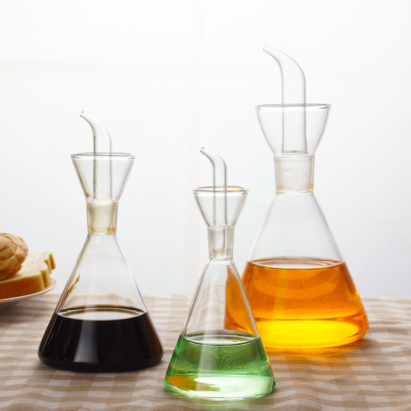 Borosilicate Glass Oil Dispenser Bottle Modern Design