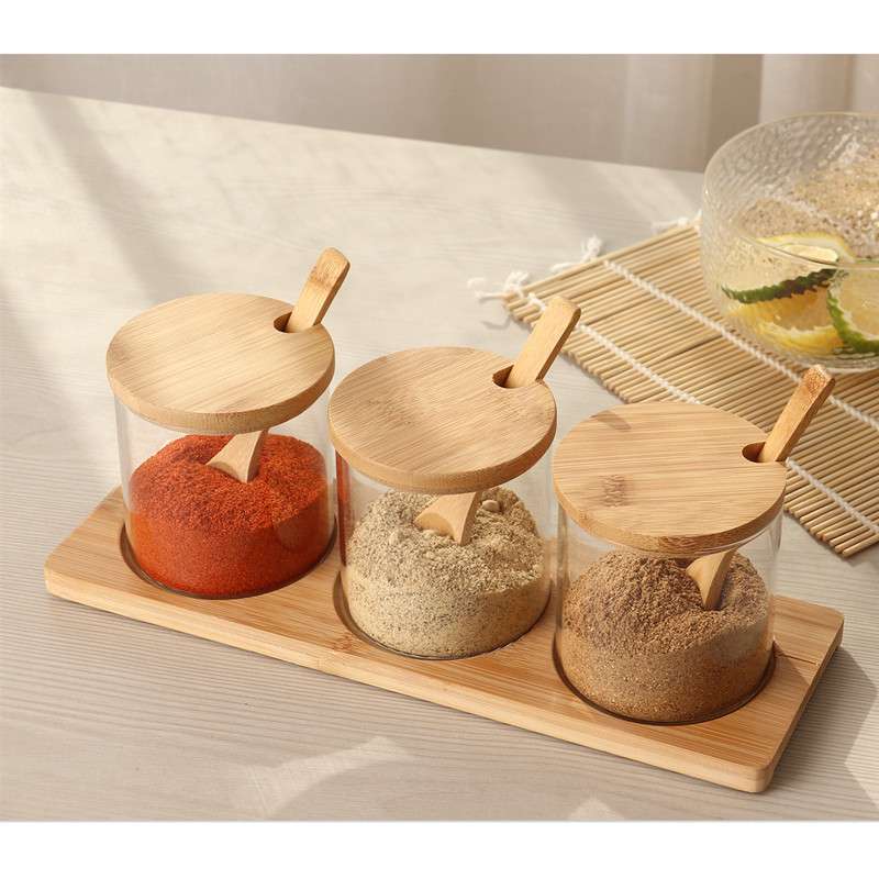 High Borosilicate Glass Seasoning Box 4 Pcs - Image 2