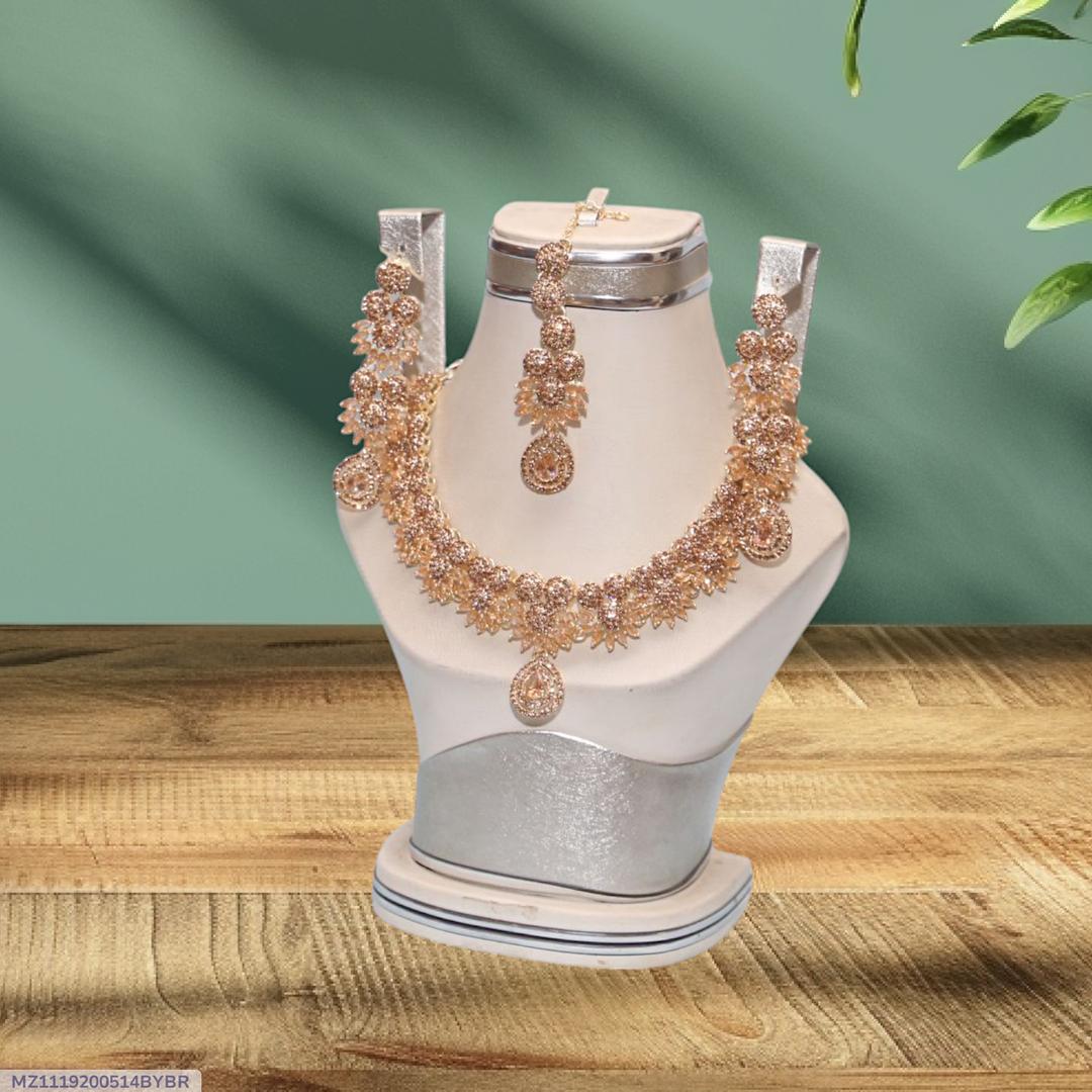 Bridal Necklace Set for Women in Pakistan | Gold Plated - Image 4
