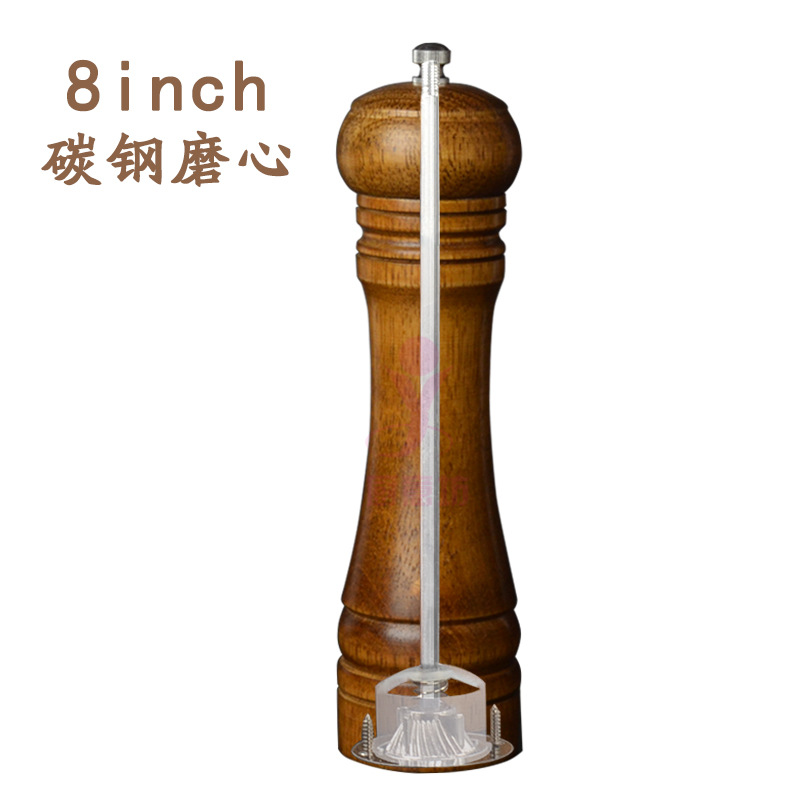 Carbon Steel Pepper Grinder Wooden Base Pakistan - Image 3