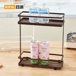 Double Layer Iron Spice Rack for Kitchen Storage