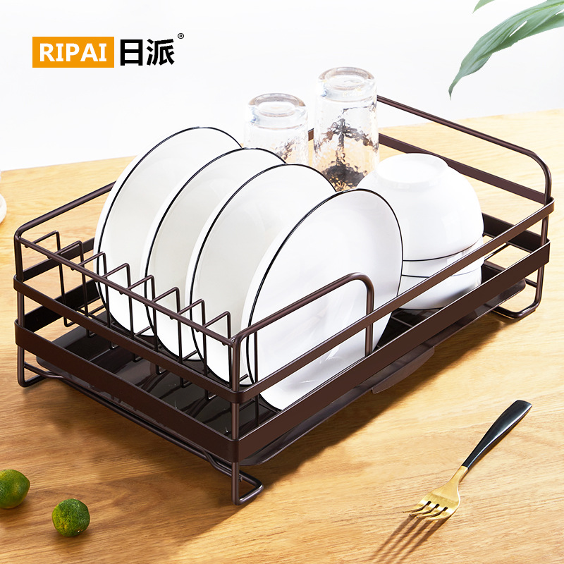 Iron Bowl Rack Modern Kitchen Storage Drain Plate Holder - Image 3