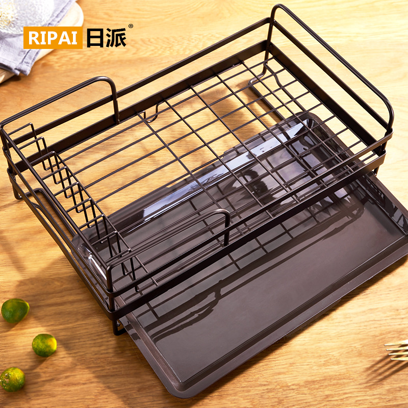 Iron Bowl Rack Modern Kitchen Storage Drain Plate Holder - Image 4