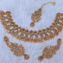 Leaf Design Zircon Jewelry Set for Women in Pakistan
