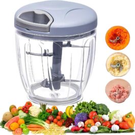 Manual Food Chopper Set | 10 Pcs ABS Plastic Kitchen Slicer