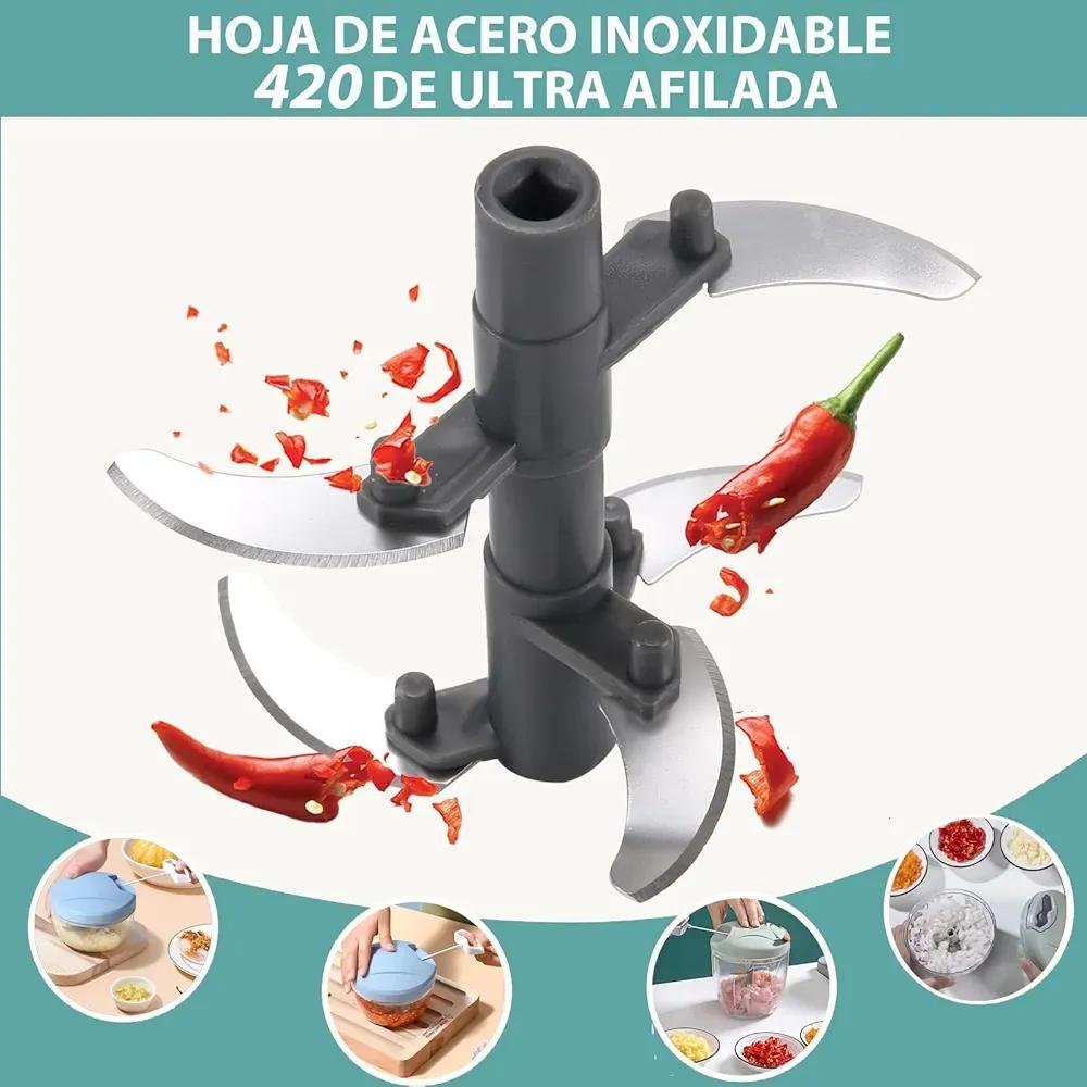 Manual Food Chopper Set | 10 Pcs ABS Plastic Kitchen Slicer - Image 5