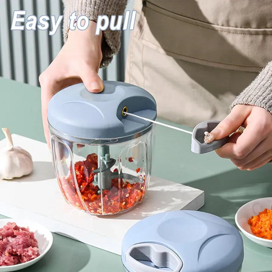 Manual Food Chopper Set | 10 Pcs ABS Plastic Kitchen Slicer - Image 4
