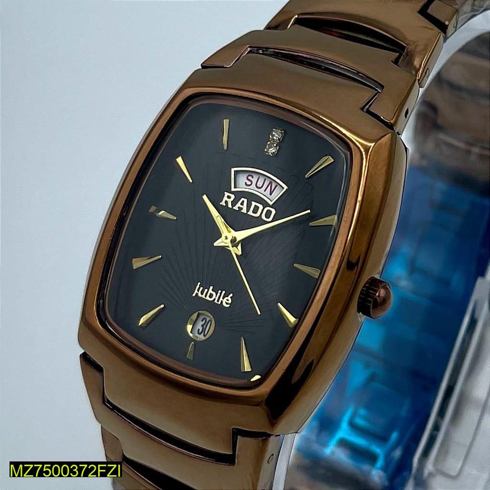 Men's Stainless Steel Watch Black Gold Sun Date - Image 7
