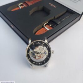 Men’s Stainless Steel Watch Set with 2 Straps